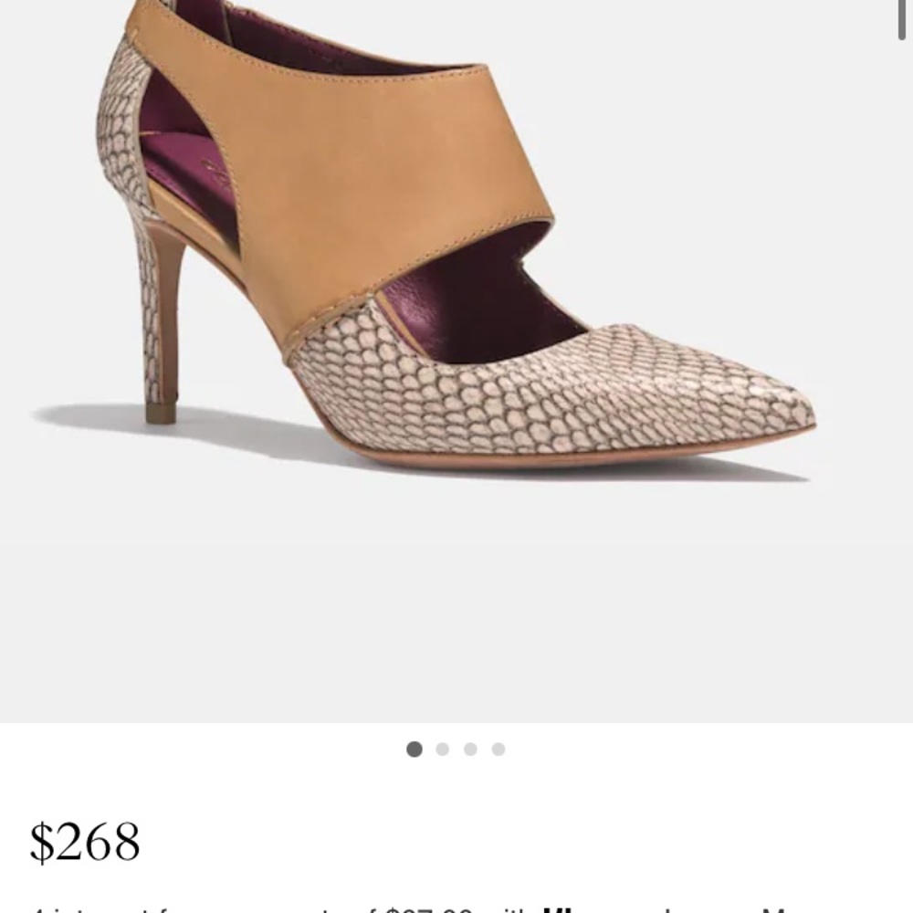 Coach leather pump